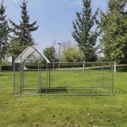Enclos &agrave; volailles 3x1x1,5 m avec b&acirc;che Robuste et pratique