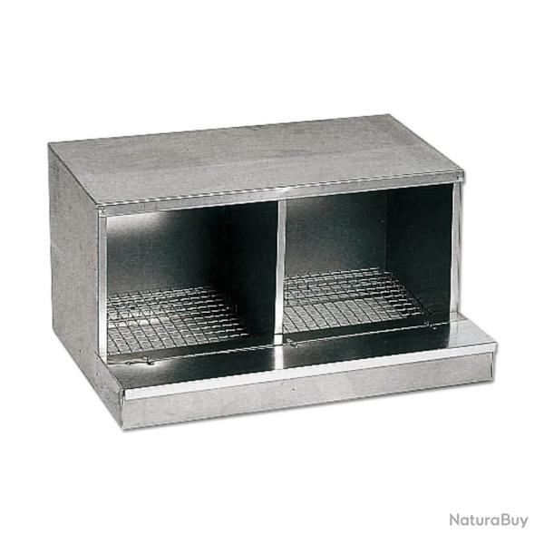 Nid pondoir en tle galvanise 2 cases
