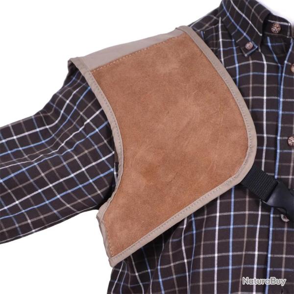 Harnais amortisseur de recul en cuir pour fusil - Droitier