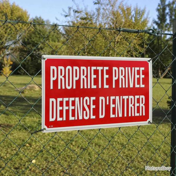 Panneau PROPRIETE PRIVEE DEFENSE D'ENTRER Akilux 35 x 25cm
