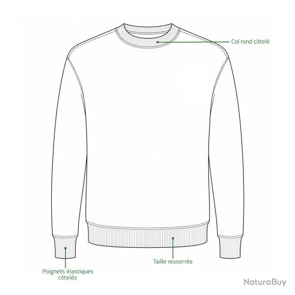 Sweat Orange Sanglier Treeland 100 Polyester Brod� de S � 3XL