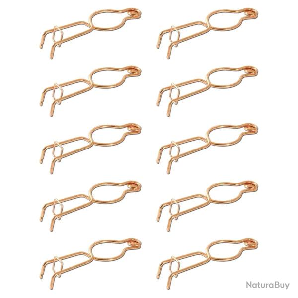 Lot de 10 pi�ges � taupe fil rond acier cuivr�