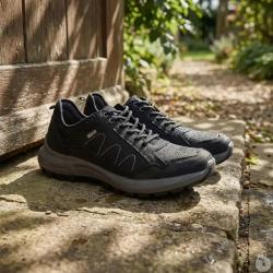 Chaussures basses Dick noires cuir souple imperm&eacute;able