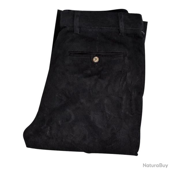 Pantalon velours ctel extensible noir