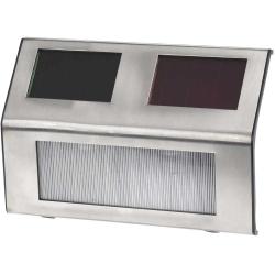 Lot de 4 lampes solaires LED inox - &Eacute;clairage ext&eacute;rieur &eacute;co