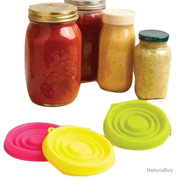 Lot 3 capuchons ouvre-bocaux antidrapants cuisine pratique