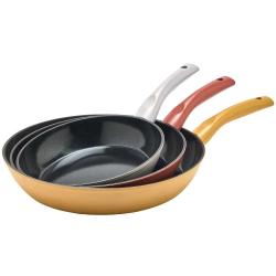 3 Po&ecirc;les Vitamine Alu Forg&eacute; &Oslash;20/24/28cm Manche Bak&eacute;lite