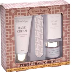 Coffret 4 pi&egrave;ces mains: cr&egrave;me 50ml, cuticules 30ml, lime 10cm