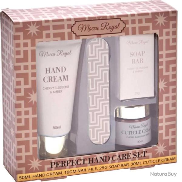 Coffret 4 pi�ces mains: cr�me 50ml, cuticules 30ml, lime 10cm