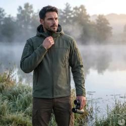 Veste Softshell kaki Fighter V2 Imperm&eacute;able et r&eacute;sistante