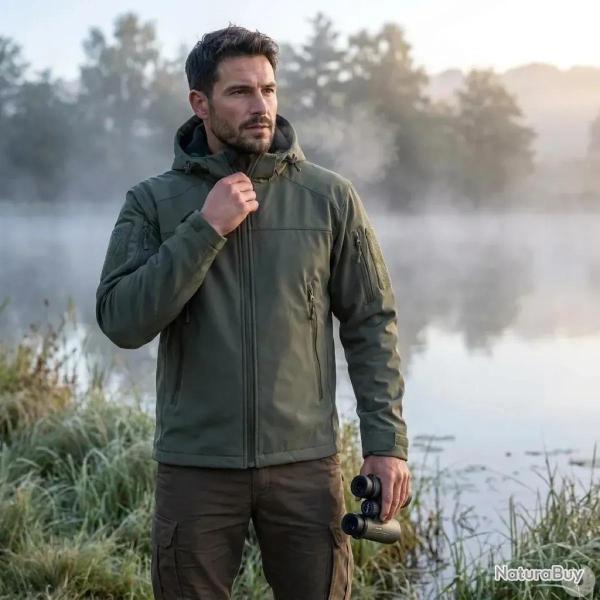 Veste Softshell kaki Fighter V2 Imperm�able et r�sistante