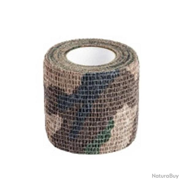 Bande auto-agrippante camouflage 5 cm x 4,5 m - R�utilisable