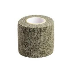 Bande auto-agrippante kaki 5 cm x 4,5 m - R&eacute;utilisable