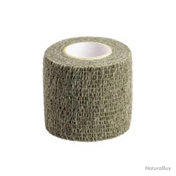 Bande auto-agrippante kaki 5 cm x 4,5 m - R�utilisable