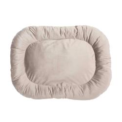 Coussin velvet antid&eacute;rapant taupe 90x65 cm pour chien