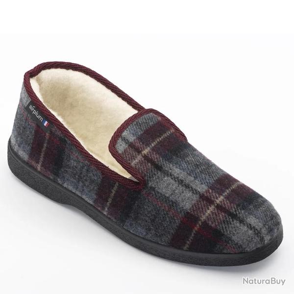 Chaussons fourrs Polaine bordeaux charentaise Airplum Made in France