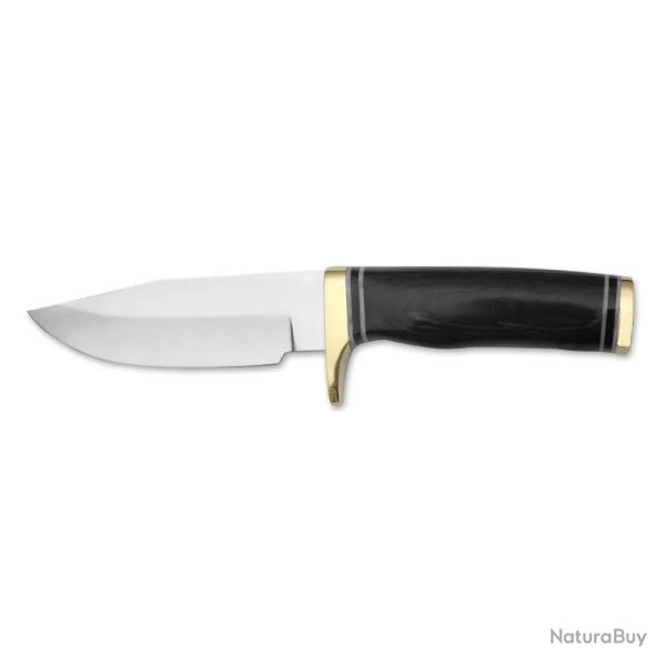 Poignard de chasse 22 cm inox avec �tui cuir - manche bois