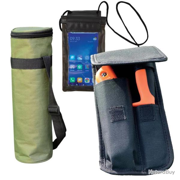 Ensemble de jardinage LVC avec scie, �tui �tanche et porte-bouteille