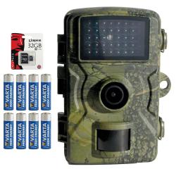 Cam&eacute;ra de chasse 12MP LEDs invisibles + 8 piles + carte SD