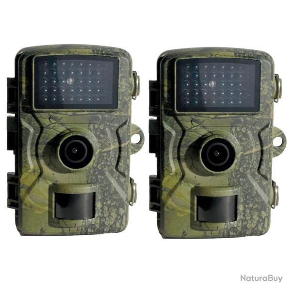 Cam�ras de chasse 12 MP � LED noires IP66 - lot de 2