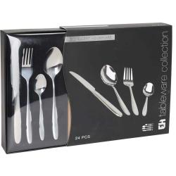 M&eacute;nag&egrave;re 24 pi&egrave;ces - Couverts inox &eacute;l&eacute;gants et durables