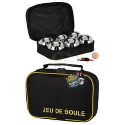 Jeu de p&eacute;tanque 6 boules acier - Set complet avec but et sac