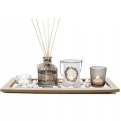 Coffret diffuseur parfum et bougies - Ambiance naturelle et d&eacute;co