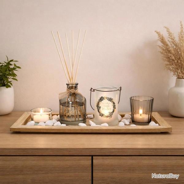 Coffret diffuseur parfum et bougies - Ambiance naturelle et d�co