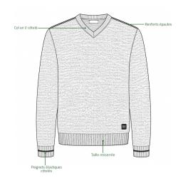 Pull Malro chaud et confortable Acrylique. coton et laine