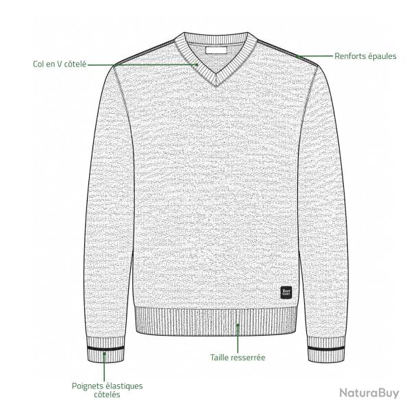 Pull Malro chaud et confortable Acrylique. coton et laine