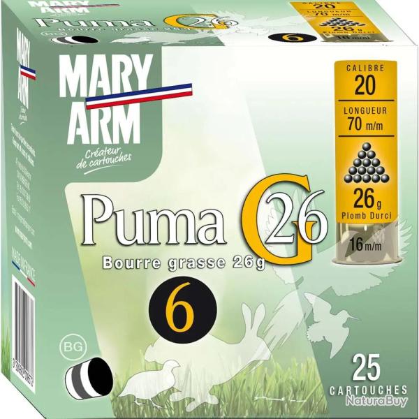 Boite de 25 cartouches PUMA bourre grasse 20/70 26g pb 9