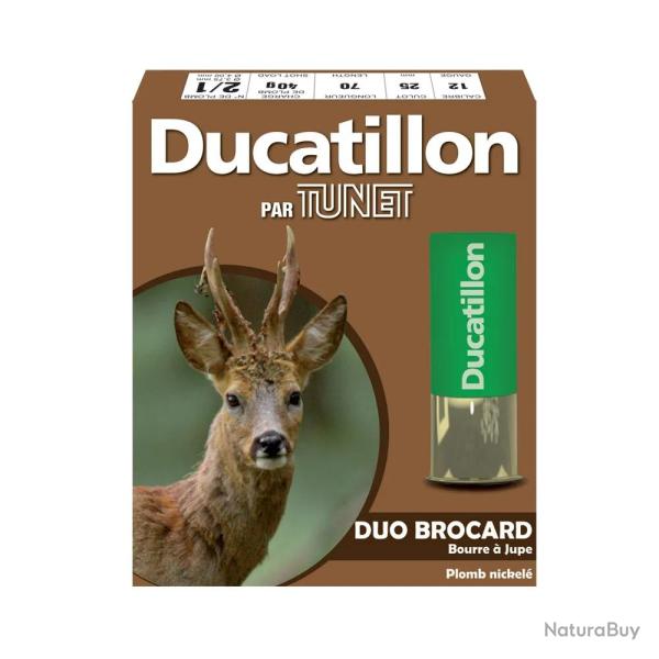 Lot de 200 cartouches cal.12/70 bourre jupe "Duo Brocard" 390m/s