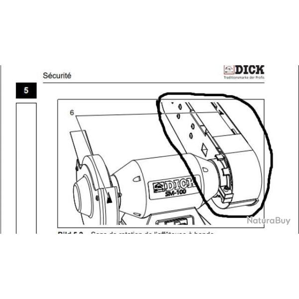 Bras complet de rechange pour Dick SM-100 aff�teuse � bande