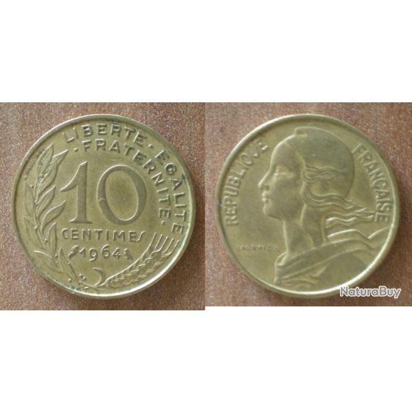 France 10 Centimes 1964 Marianne Par Lagriffoul Piece Centime de Franc