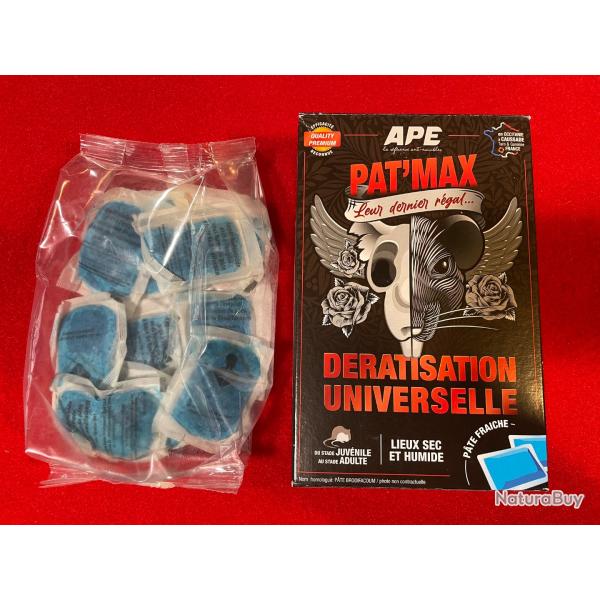 D�RATISATION UNIVERSELLE : APE PAT'MAX, LA R�F�RENCE ANTI-NUISIBLES, DU JUV�NILE � L' ADULTE