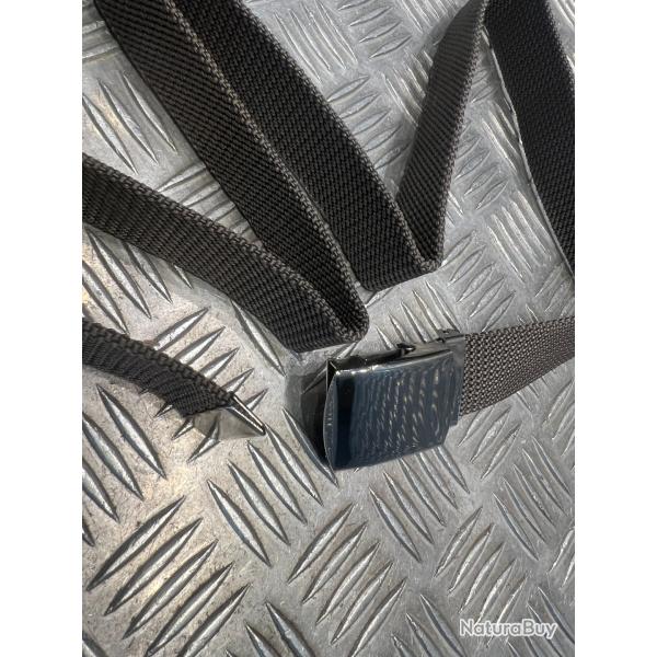 Ceinture militaire en toile nylon gris ranger kaki avec boucle chrome