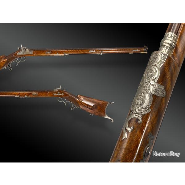 FUSIL DE MATCH, A PERCUSSION GRAND LUXE par SENEVAY � FLEURIER Suisse vers 1850