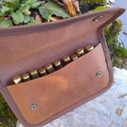 ////Pochette cartouchière  cuir  10  BALLES   //////