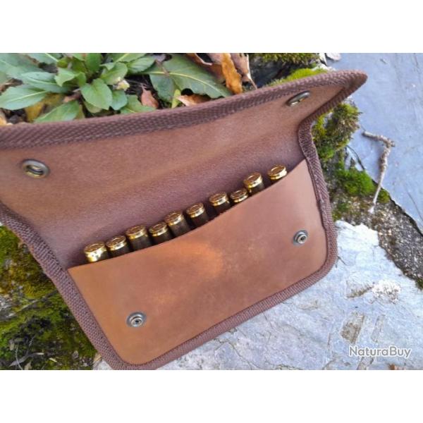 ////Pochette cartouchi�re  cuir  10  BALLES   //////