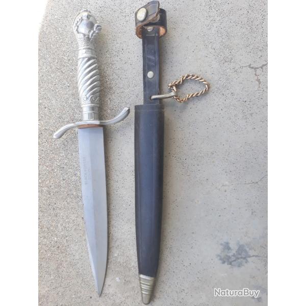 dague de chasse black forest soligen germany fourreau cuir ancien