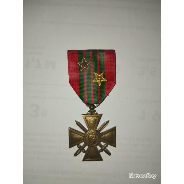 Croix de guerre seconde guerre 2 �toiles