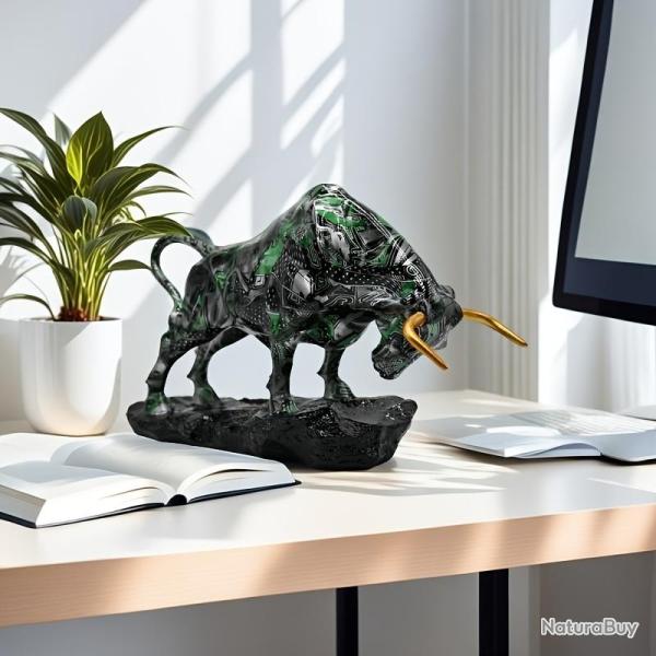 Superbe Grand Taureau en Resine, Modele: D