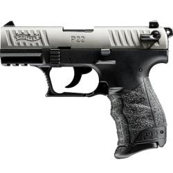 PISTOLET PIST P22Q STANDARD WALTHER 3,42'' CAL 22LR, 10 COUPS - NICKEL