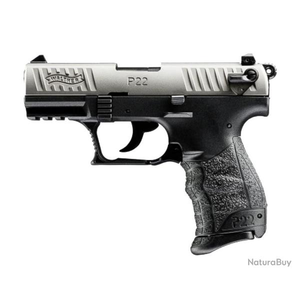 PISTOLET PIST P22Q STANDARD WALTHER 3,42'' CAL 22LR, 10 COUPS - NICKEL