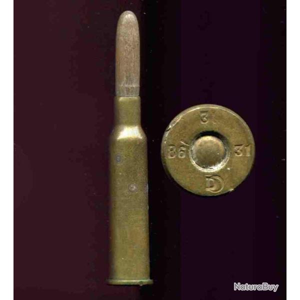 6.5 mm Mannlicher Hollandais � blanc balle - �tui laiton - marquage militaire hollandais