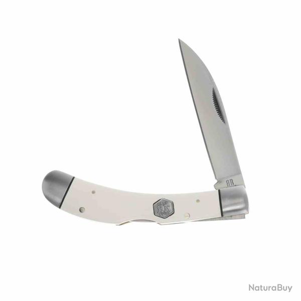 Couteau Rough Rider Manche White Micarta Lame Acier 440 Manche Micarta Blanc Lockback RR2712