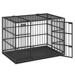Cage pour chien ultra-r&eacute;sistante caisse pour animaux de compagnie 107 x 70 x 75 cm pour chiens moye