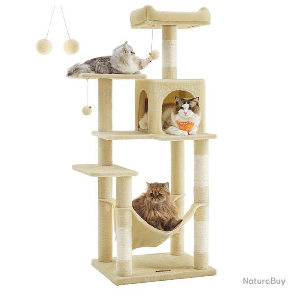 Arbre � chat hamac tour de jeux 143 cm beige 12_0003854