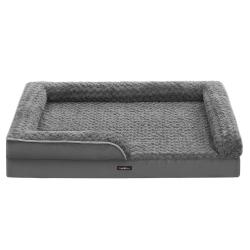 Panier pour chien lit pour animal orthop&eacute;dique mousse alv&eacute;ol&eacute;e bords sur&eacute;lev&eacute;s rembourr&eacute;s housse am