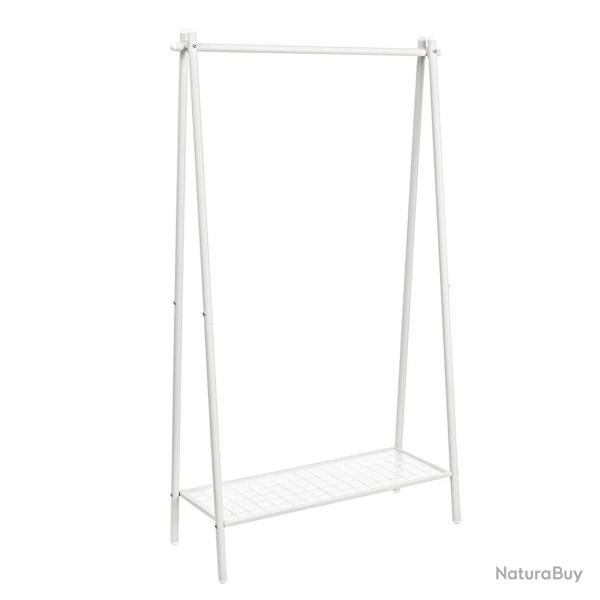 Portemanteau m�tallique portant � v�tements 33,5 x 92,5 x 153 cm avec tringle �tag�re inf�rieure st